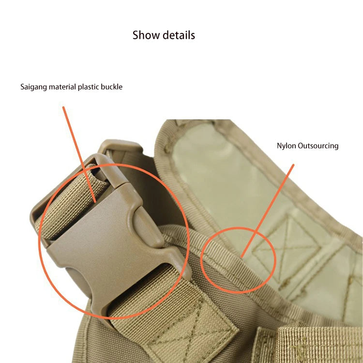 Tactical Dog Harness Military Training K9 Padded