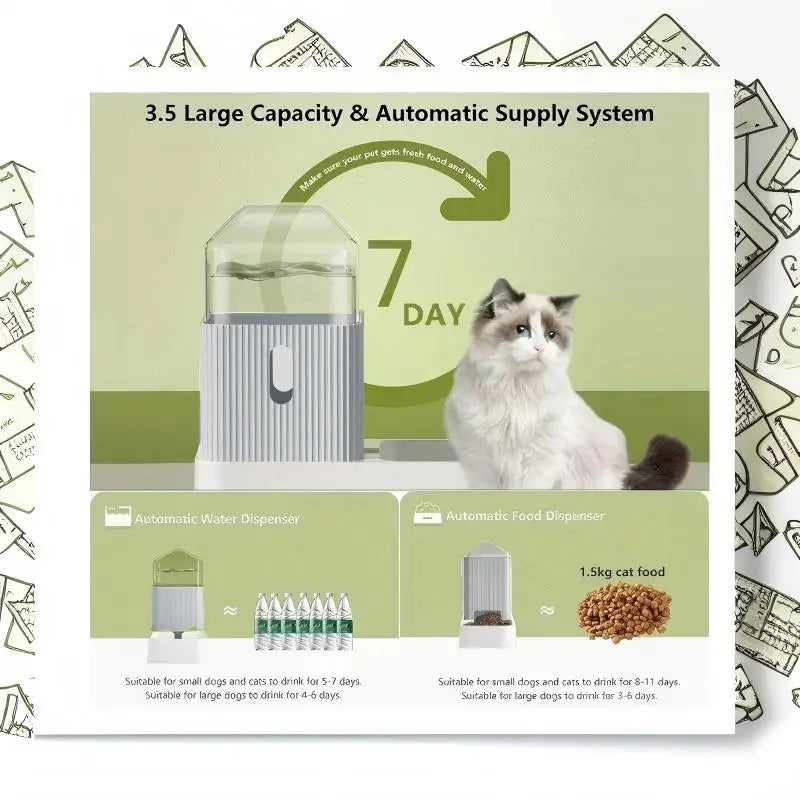 3.5L  Automatic Feeder And Water Dispenser
