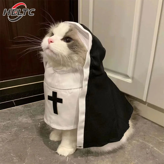 Funny Halloween Costumes, Nun Cloak Cosplay Dress.