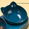 Ear Design Tilted Cat Water And Food Bowl