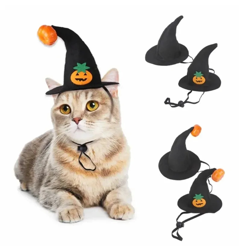 Halloween Witch Hat, Adjustable Soft Felt Pumpkin Cosplay Costume