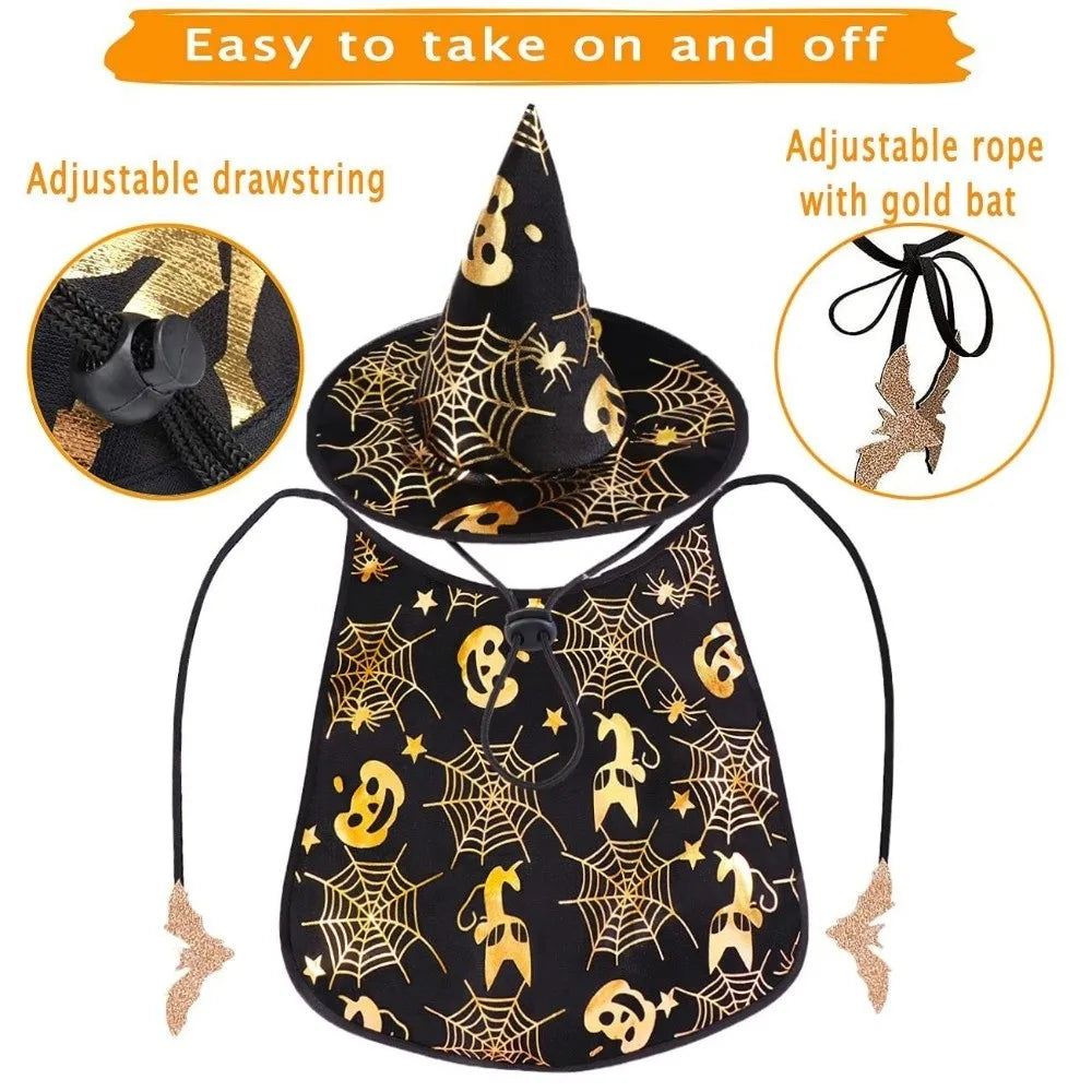 Cool Pumpkin Pet Halloween Costumes Cape