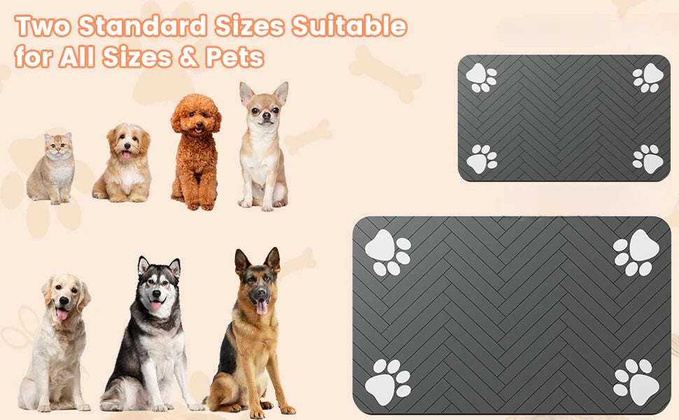 Waterproof Rubber Mat For Food and Water Bowl