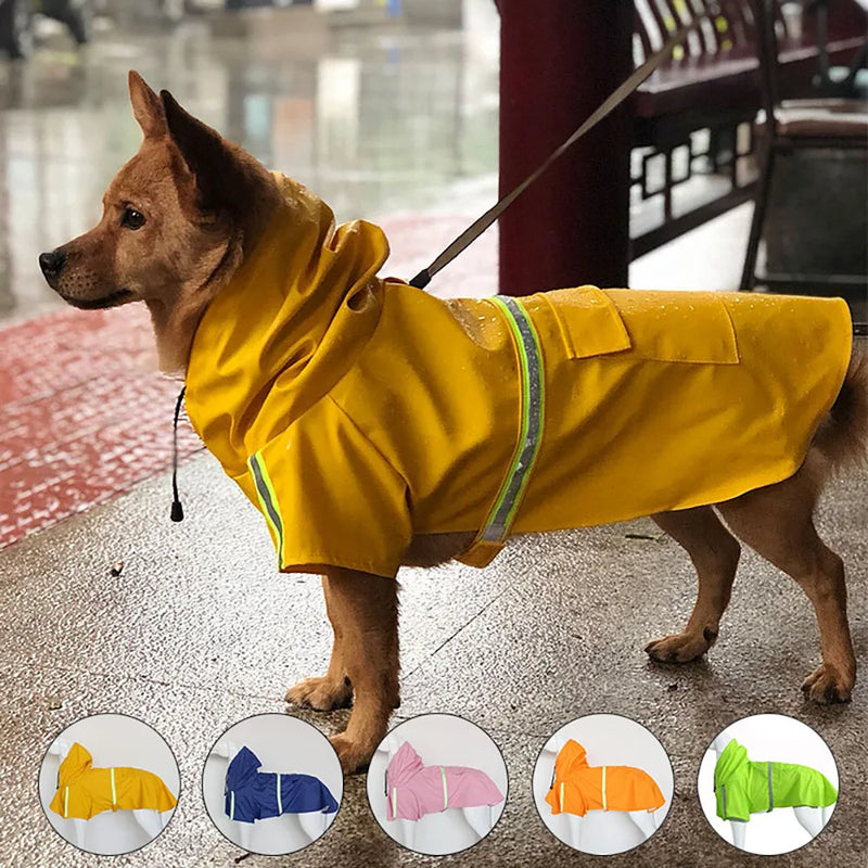 Large Dog Raincoat Corgi Cloak Style