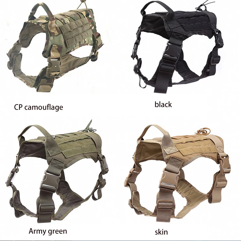 Tactical Dog Harness Military Training K9 Padded