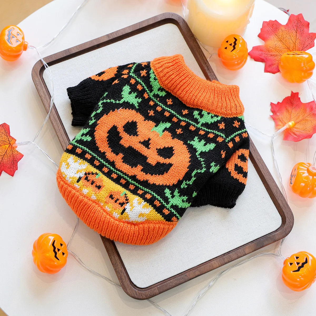 Pumpkin Patterns Cosplay Makeup Party Sweater