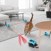 Interactive Cat Toy Stimulation Cat Feather Toy Cats Treadmill Exerciser Adjustable Speed Simulated Toy Cat Indoor Treadmill Toy