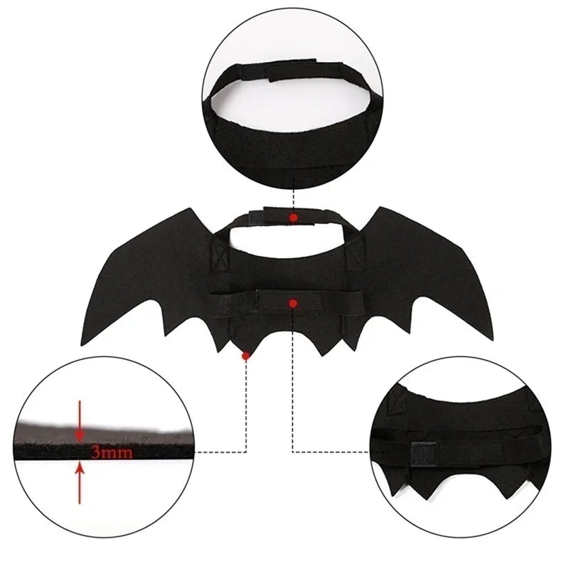 Black Bat Wings Harness, Halloween Costume Cosplay