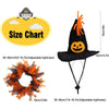 Halloween Pet Costume Set with Adjustable Elastic Hat Collar - Pumpkin Style