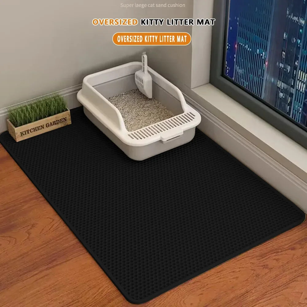 Waterproof Large Double Layer Cat Litter Mat  And Box