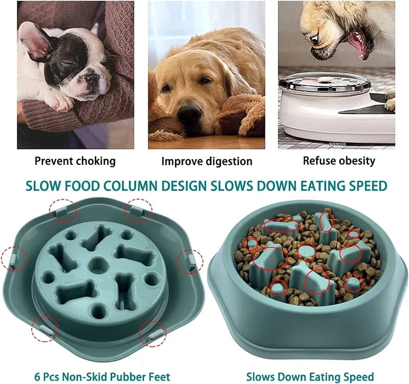 Anti-choking Slow Feeding Bowls