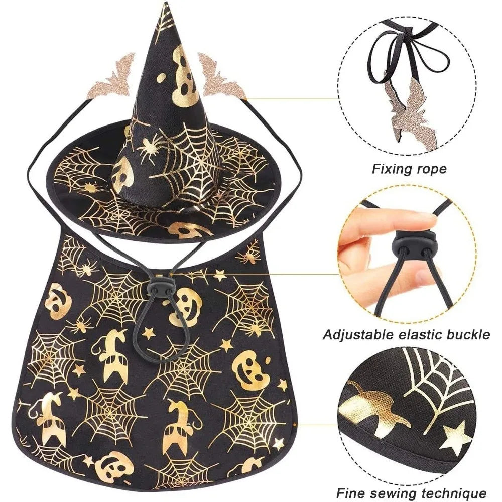 Funny Pumpkin Pet Halloween Costumes Cape