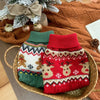 Christmas Red Green Reindeer High Neck Soft Sweater for Dog Puppy Winter Wear Clothes Pullover Sweatshirt Clothes Dog Cat