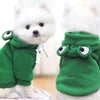 Frog Shaped Pet Puppy Coat Apparel Outfit Fleece Clothes Dog Cat Hoodie Fancy Costume Christmas Cosplay Sweater Dog Hoodies