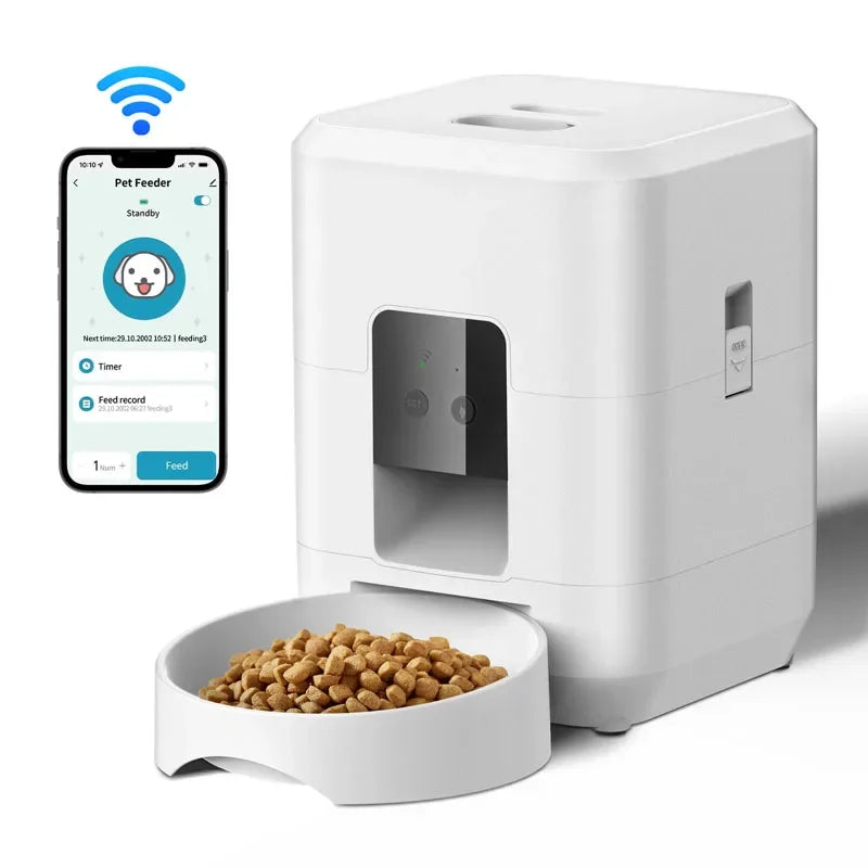 2L Smart Control Pet Feeder Usb Rechargeable