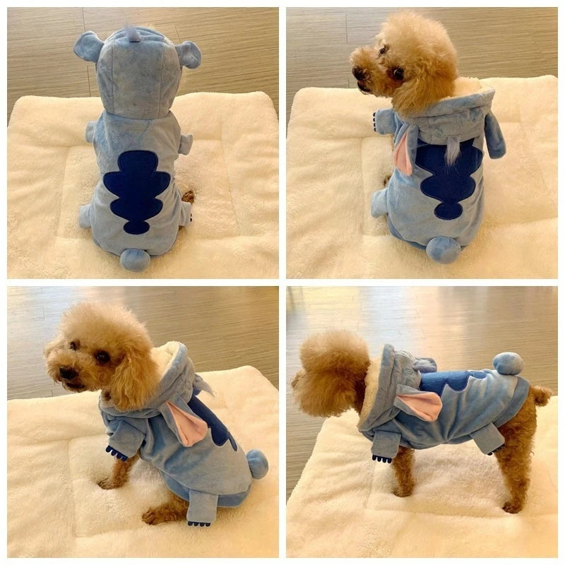 Autumn Winter Cartoon Pet Clothing Stitch