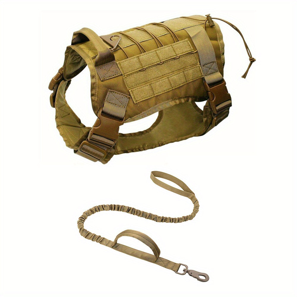 Tactical Dog Harness And Leash Set For Medium and Large Dogs